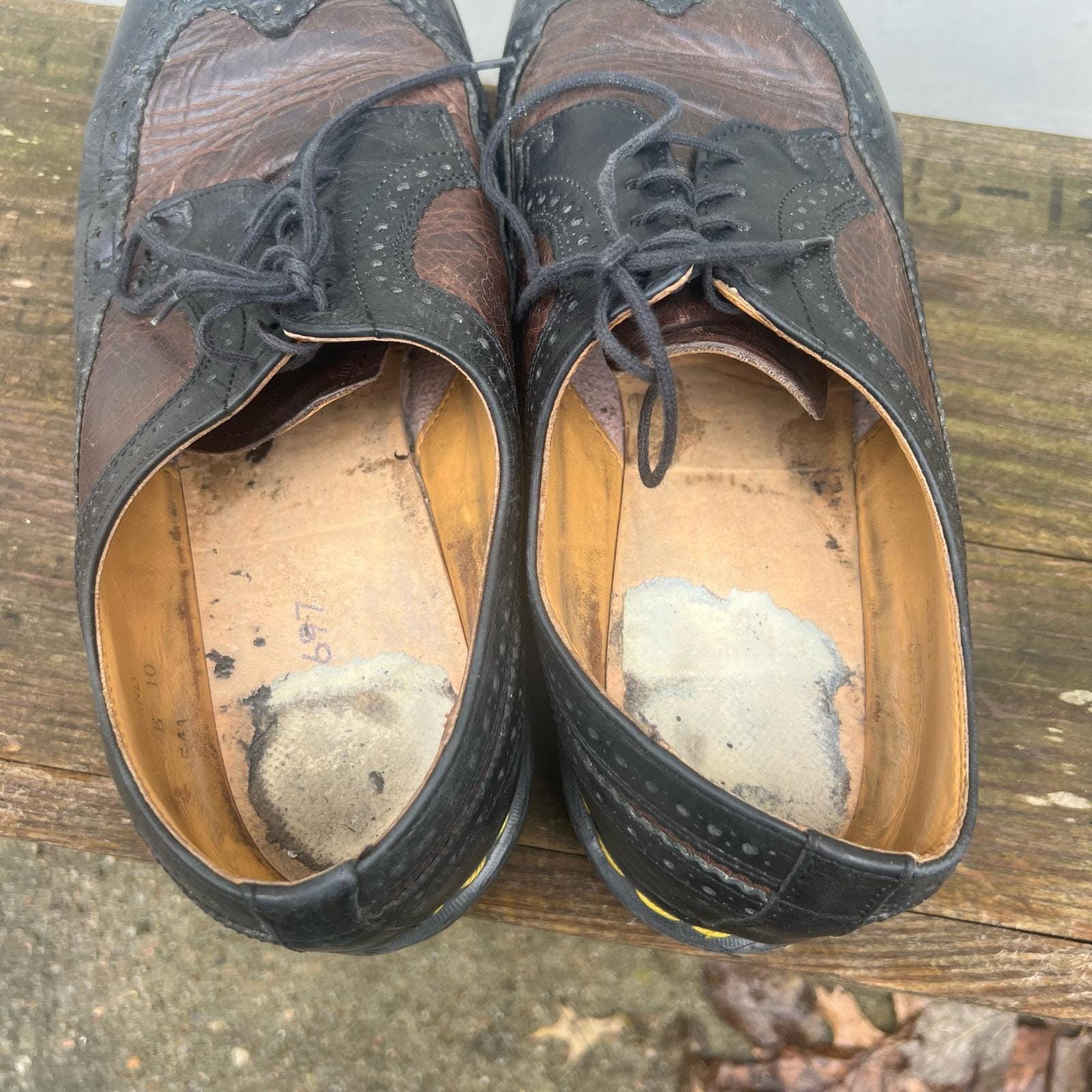 Doc Dr Martens Black Brown Oxford Brogue Chunk Platform 