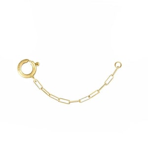 14k Solid Gelbgold 1,5 mm dünne Büroklammer Verlängerungskette 1 "bis 10"