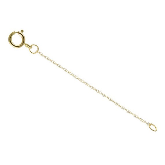 4mm Heavy Duty Solid Cable Chain Necklace Extender Real 14K Yellow Gold