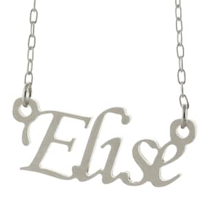 925 Sterling Silver Personalized We Make Any Nameplate Pendant Necklace - Nameplate Necklace
