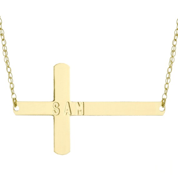 14k Yellow Gold Clad 925 Sterling Silver Personalized Engraved Any