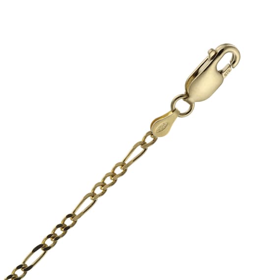 Diamond cut figaro necklace sale