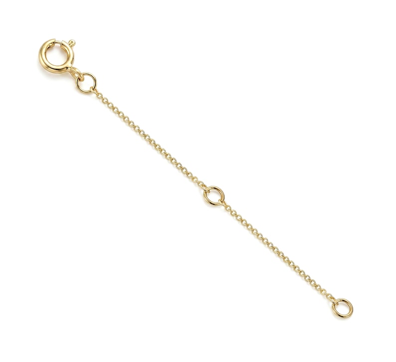 14k Solid Yellow Gold 1mm Cable Chain Extender With additional Jump rings 1" 2" 3" image 3