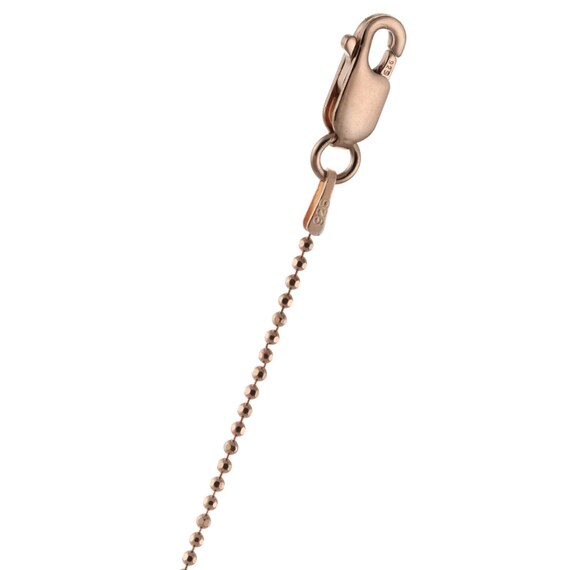 1.2mm Diamond Cut Ball Bead Anklet – Real Solid 14K Yellow Gold