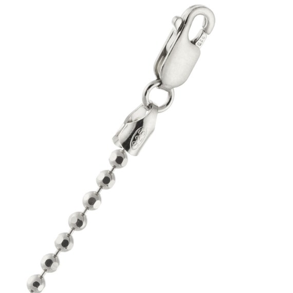 thumbnail image 2 of 14k Yellow Gold Over 925 Sterling Silver Diamond Cut Bead Chain Necklace – 7-36 Inches 2 of 6