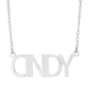 925 Sterling Silver Personalized Any Name Plate Pendant Necklace - Nameplate Necklace