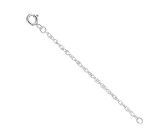 May include: A silver chain extender with a lobster clasp on one end and a jump ring on the other.