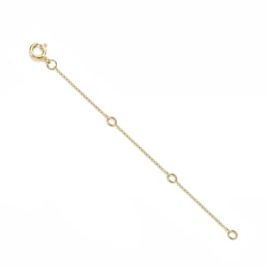 14k Solid Yellow Gold 1mm Cable Chain Extender With additional Jump rings 1" 2" 3" image 4