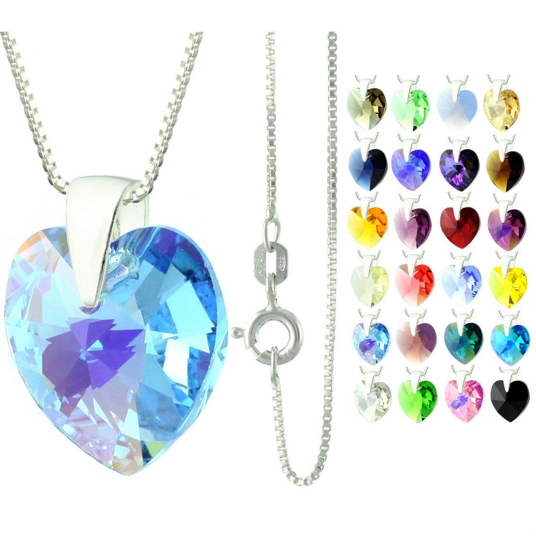 アクセサリーその他 Crystal Heart Necklace Amazon.com: Jugielu Boho Rhinestone Heart Necklace Crystal