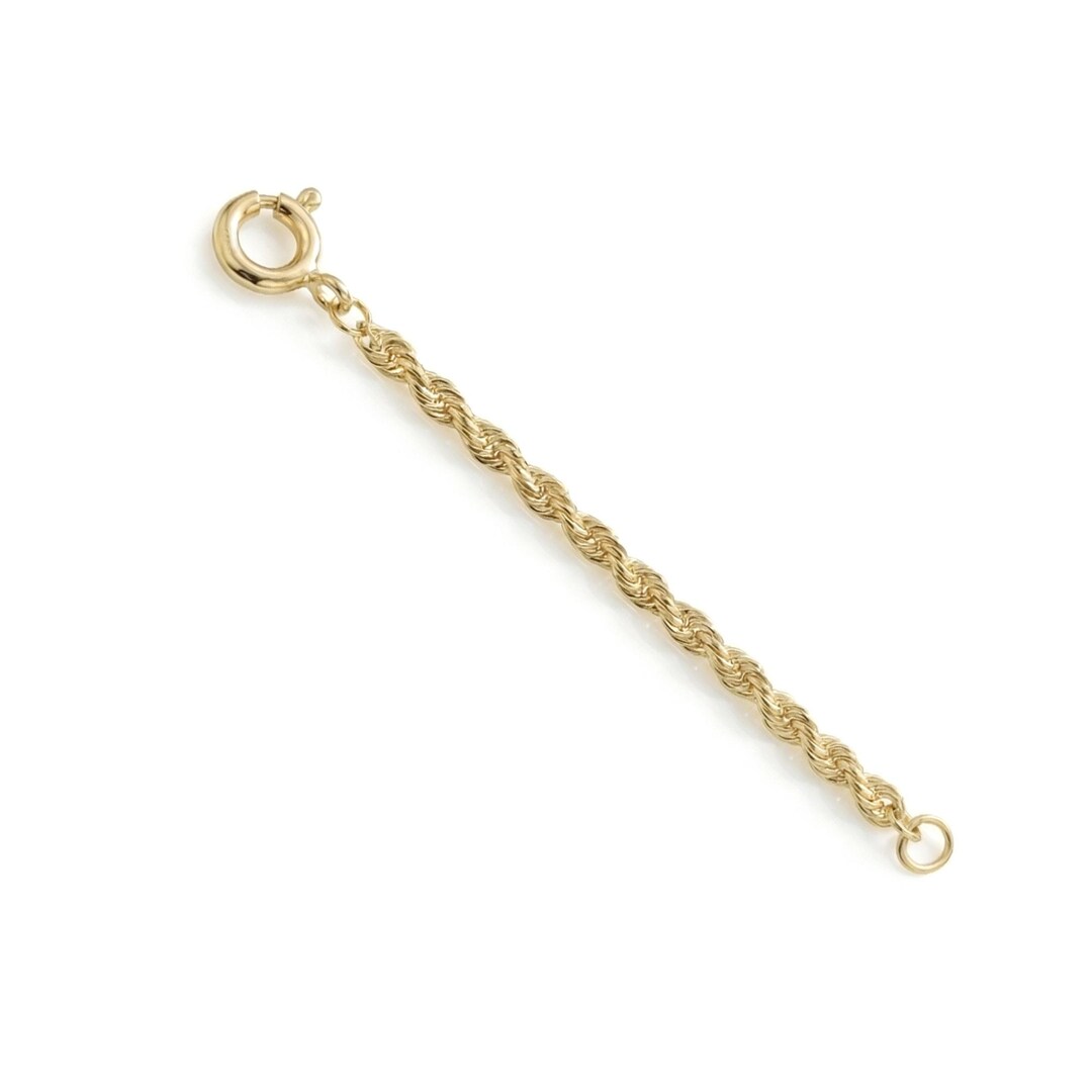 14K Solid Gold Necklace Extender / Gold Extension Chain / 14K