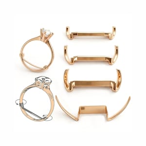 Rose Gold gefüllt Damen Ring Guard Teller schafft eine individuelle Passform