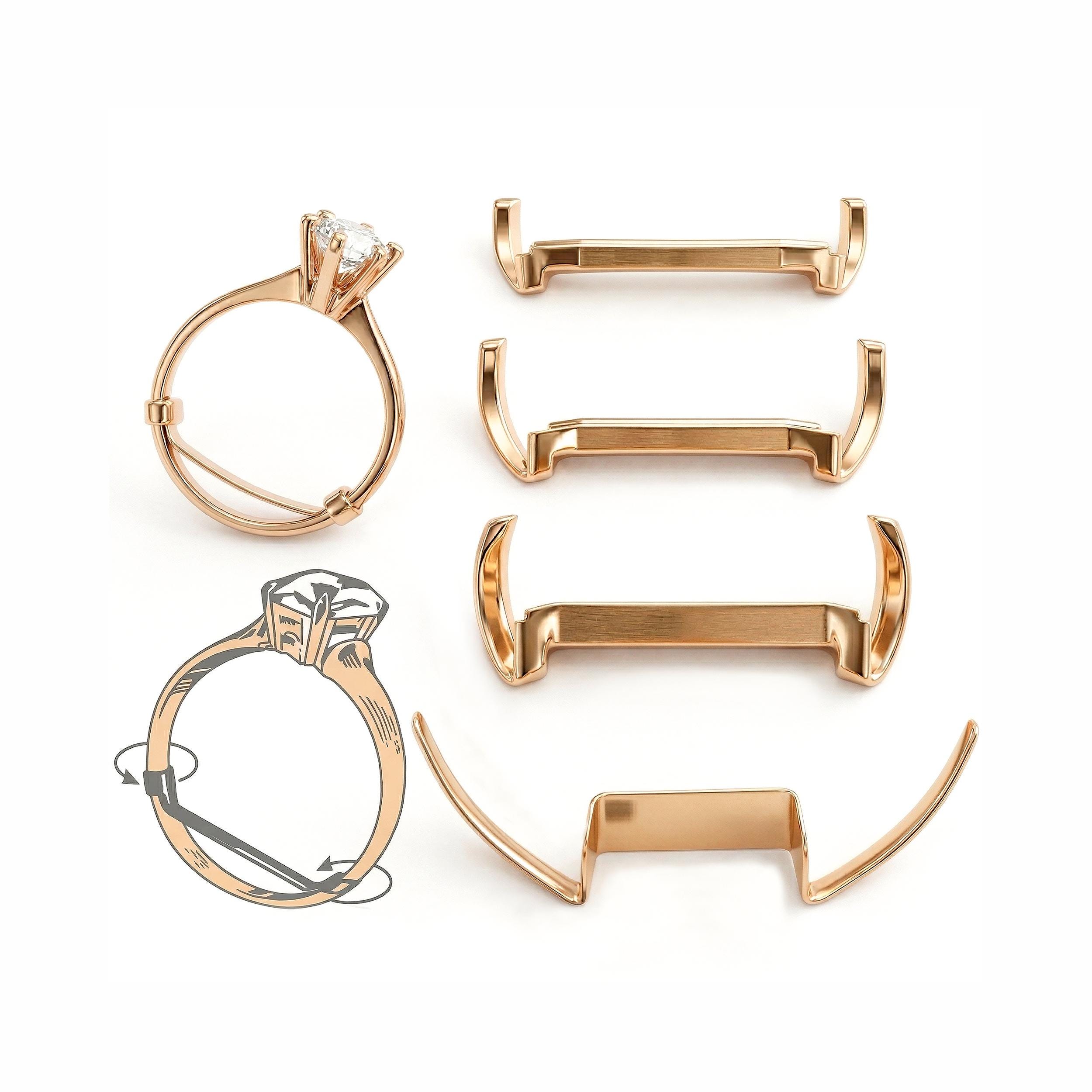 Rose Gold Filled Womens Ring Guard Adjuster Creates A Custom Fit - Etsy