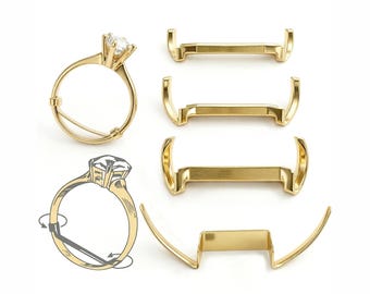 Gelb Gold gefüllt Womens Ring Guard Teller schafft eine individuelle Passform