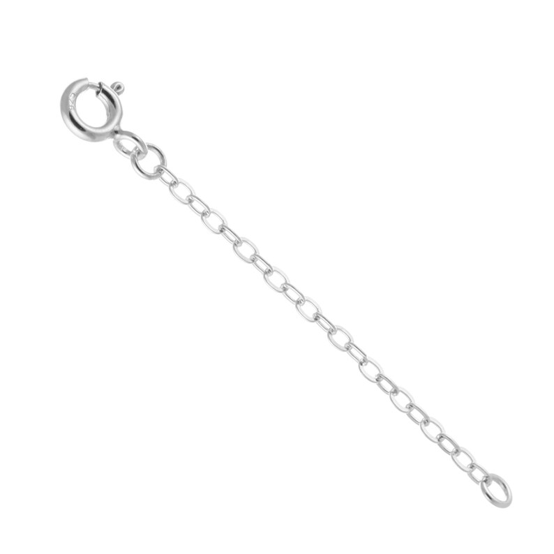 925 Sterling Silver 1mm Flat Cable Chain Extender 1 to 7