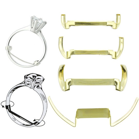 14k White/Yellow Gold Filled Ring Guards Adjuster Small