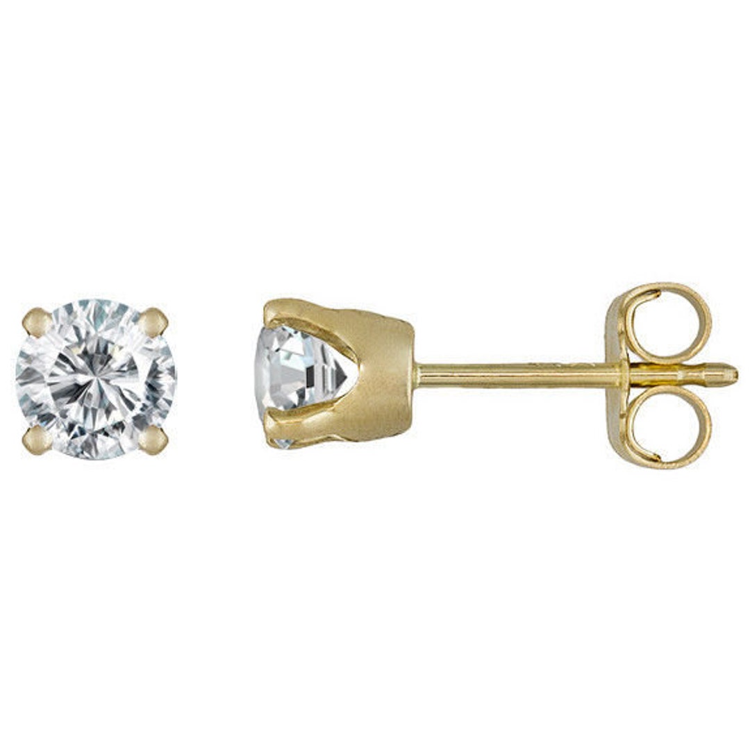 4,5mm Lünette Diamant-Ohrstecker | KLENOTA
