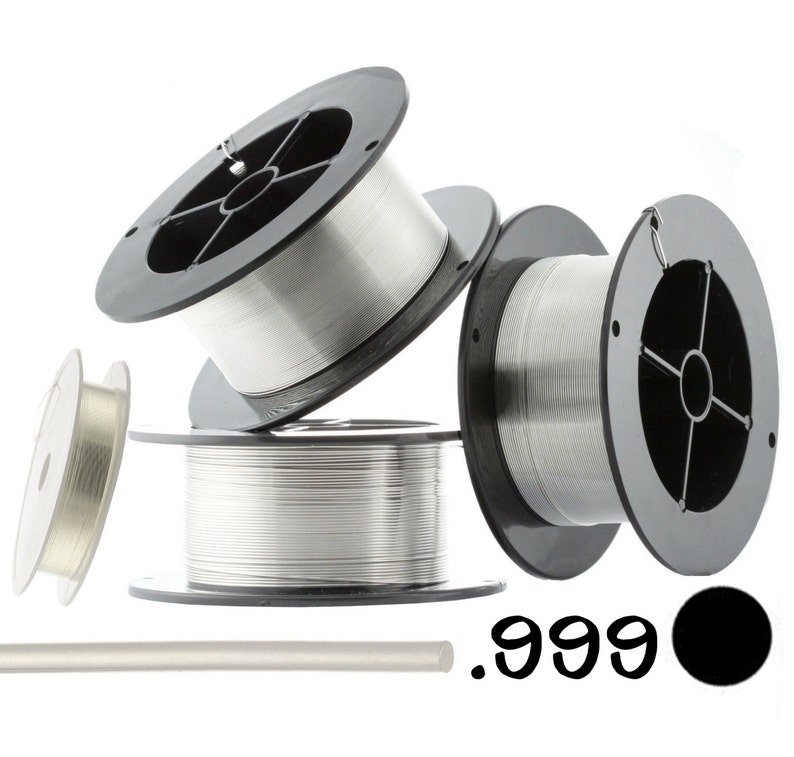Dead Soft 22ga Gauge Round 5ft 10ft 25ft Solid 999 Pure Fine Silver Wire MADE IN USA