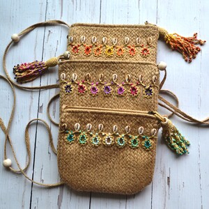 Straw Bag, The bead wicker bag, woven shoulder bag, crossbody bag, purse, wicker bag,
