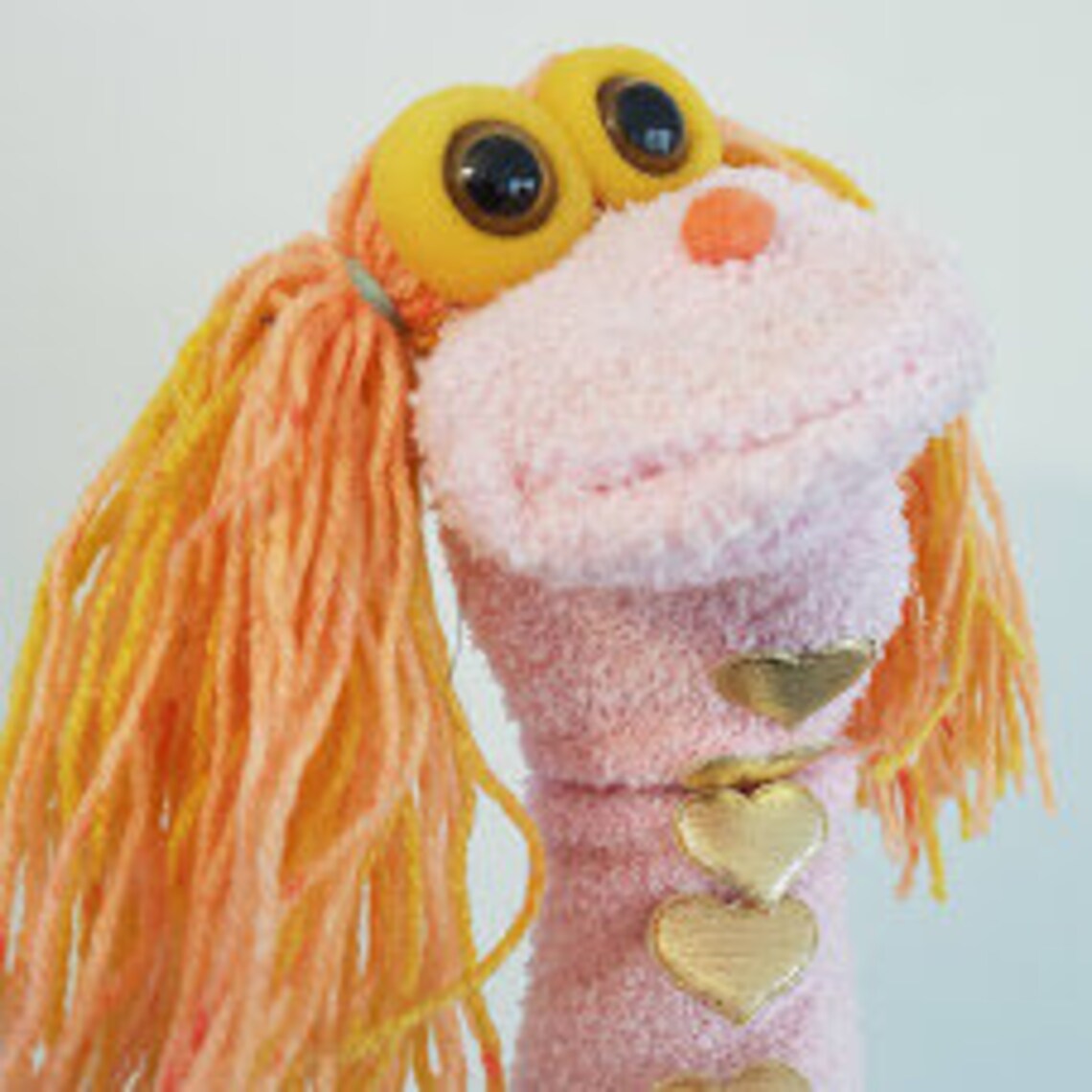 Girl Sock Puppet Gift For Toddlers Made For Love Puppet Etsy