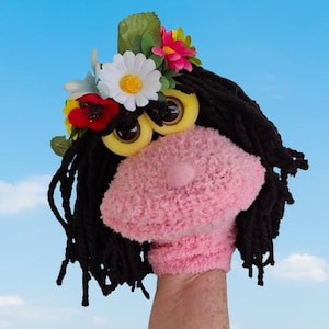 Dark Hair Mexican Girl Puppet,