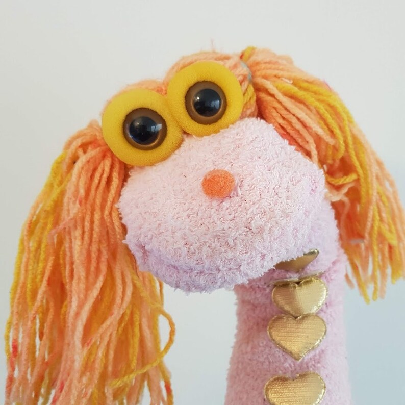 Girl Sock Puppet Gift For Toddlers Made For Love Puppet Etsy