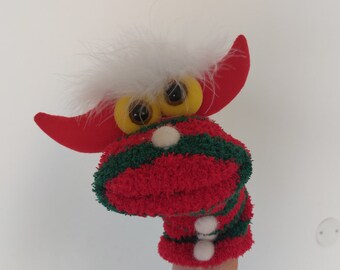 Cute Dragon Sock Puppet, Professional puppet, Kindergarten cute puppets theater show, Soft dragon doll