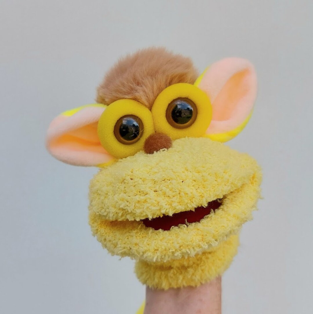 Monkey Hand Puppet Kindergarten Cute Puppets Theater Show Etsy