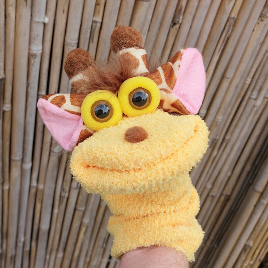 Giraffe Hand Puppet Theaterpuppets Show Soft Toy for Kids Etsy