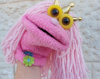 Handmade Princess Sock Puppet, Princess birthday gift, Puppet With Tiara, Birthday Gift For Girls, Princess gifts for little girls