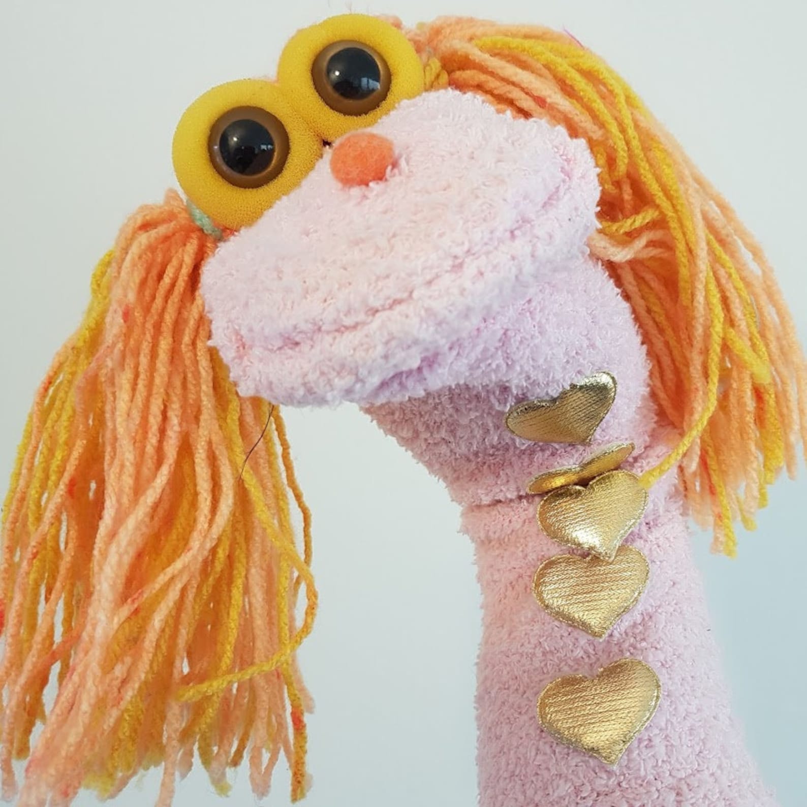 Girl Sock Puppet Gift For Toddlers Made For Love Puppet Etsy