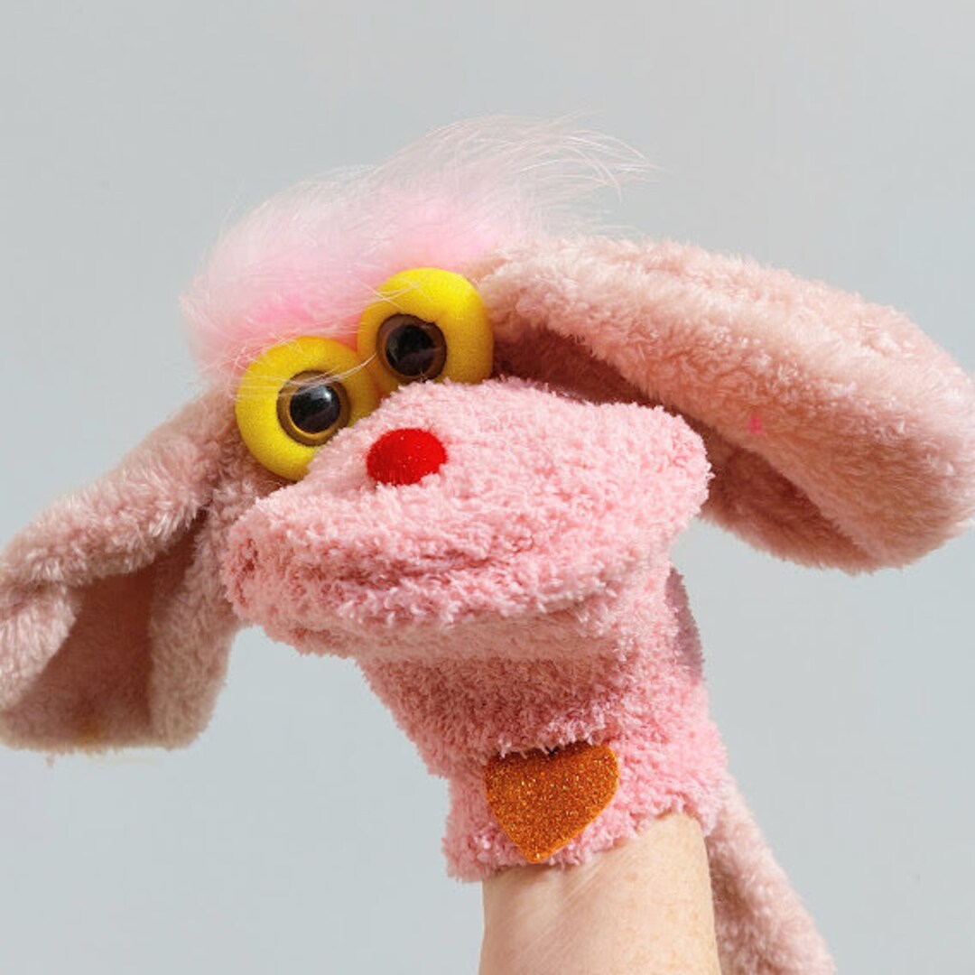 Dog Handmade Sock Puppet With Facial Expressions Educational Etsy