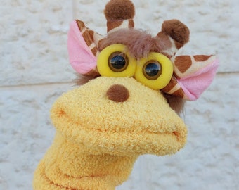 Giraffe Hand Puppet, Theater Puppets Show, Soft Toy For Kids, Hand Puppet for Child,  Professional Animal Toy,