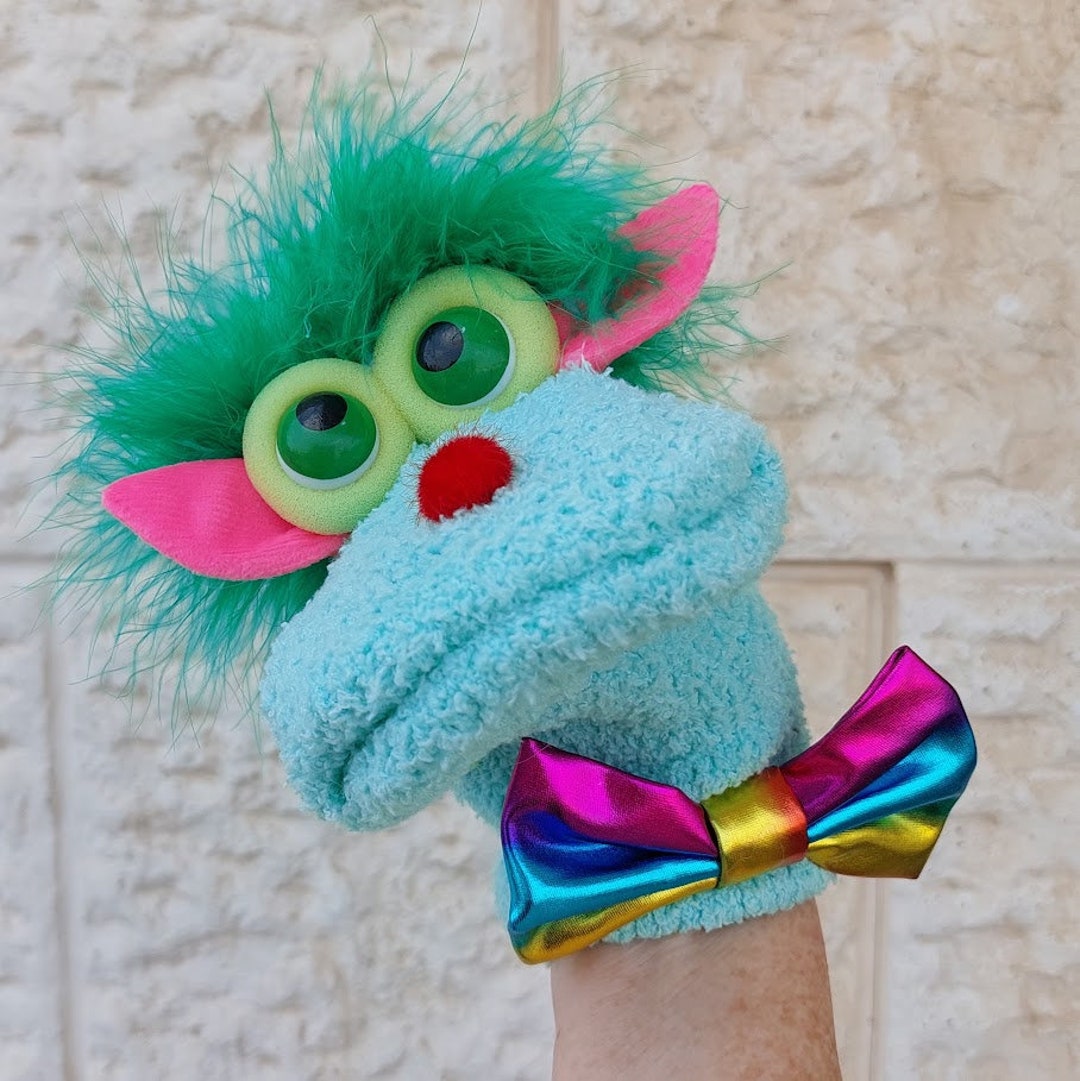 Sock Puppet Funny Hand Puppet Theaterpuppets Kids Bedtime Etsy