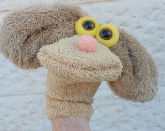 Dog Handmade Sock Puppet , Educational toys for kids ,Animal doll, Birthday Gift For Toddlers,