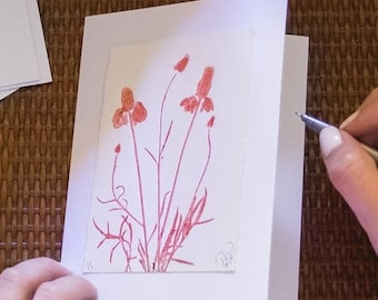 Monoprint Art Card Prairie Hats
