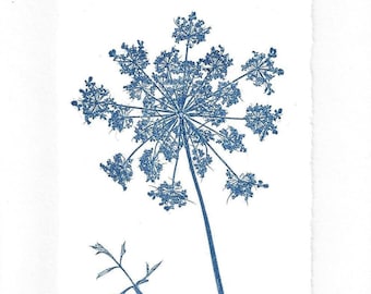 Monoprint Art Card Queen Ann's Lace