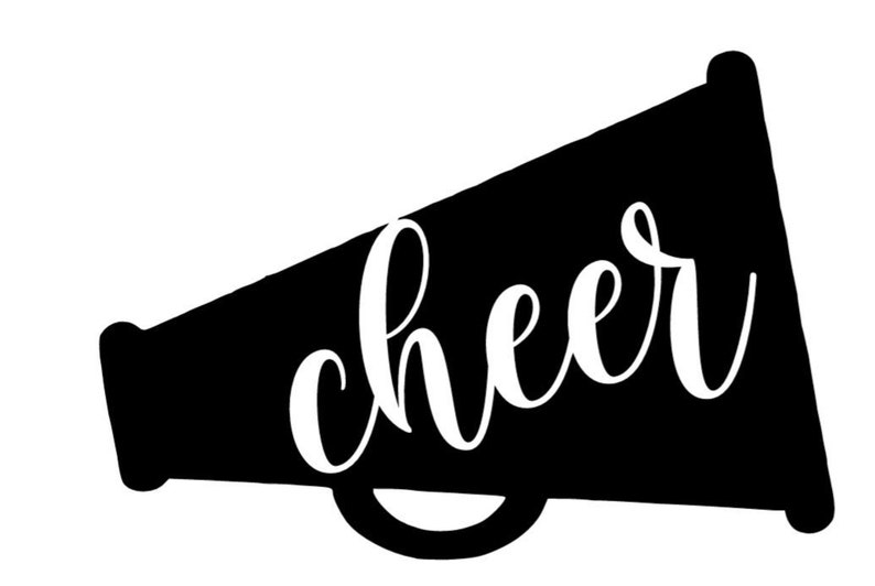 2 Designs- Cheer Megaphone PNG and Cheer Heart Megaphone- Not an SVG image 1
