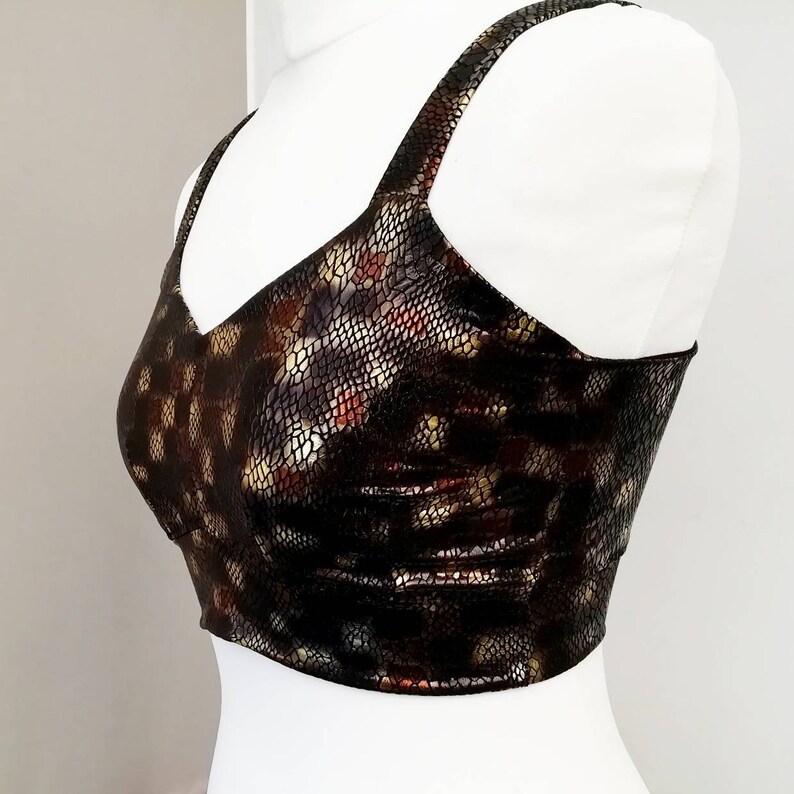 snake print bralette