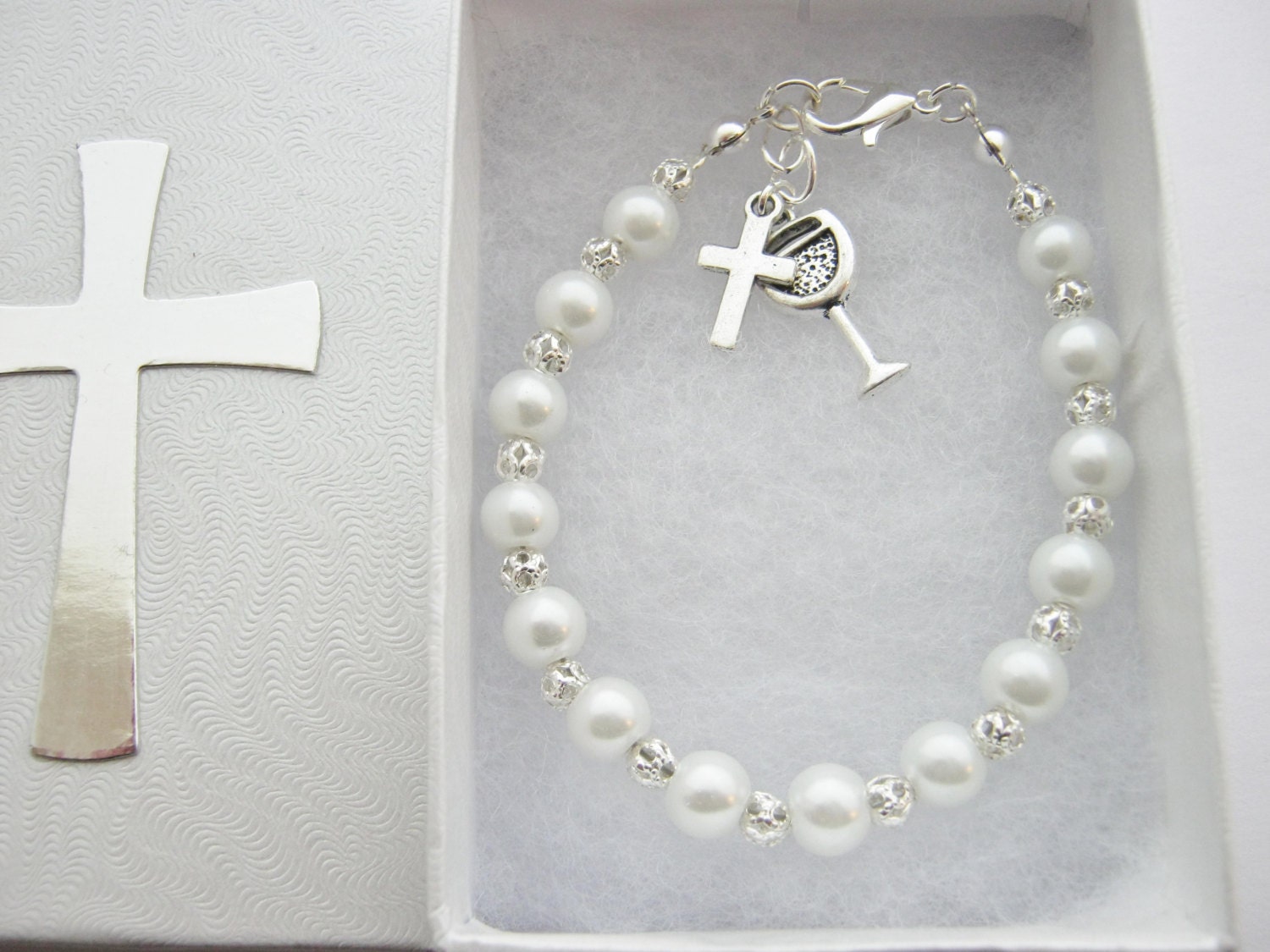 First Holy Communion Bracelet First Communion Gifts Girls Etsy