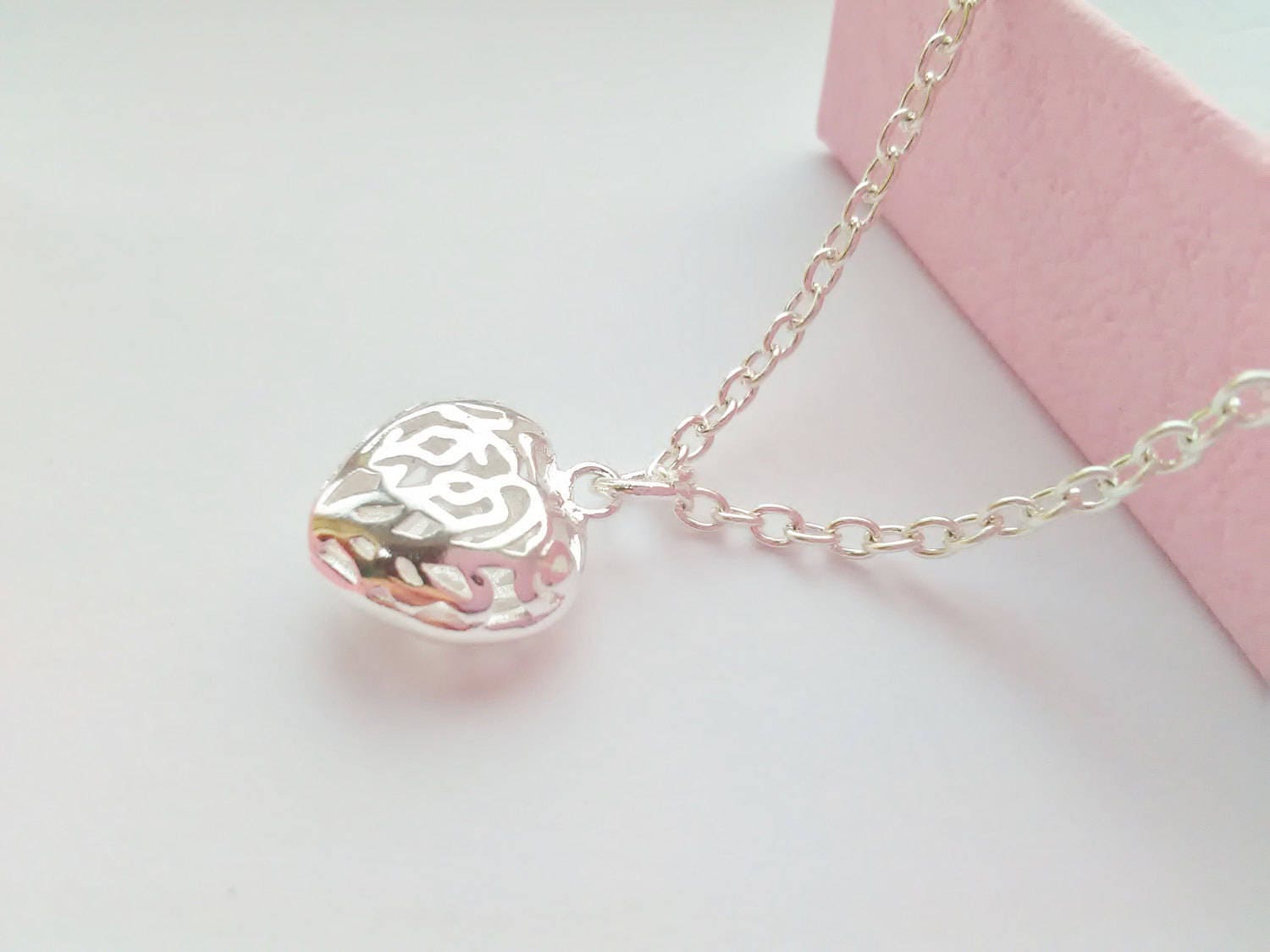 Girls Heart Locket Child Necklaces Christmas Stocking Fillers for Girls