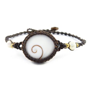 Shiva Eye Sea Shell Anklet - Thailand Macrame Tribal Surfer Style