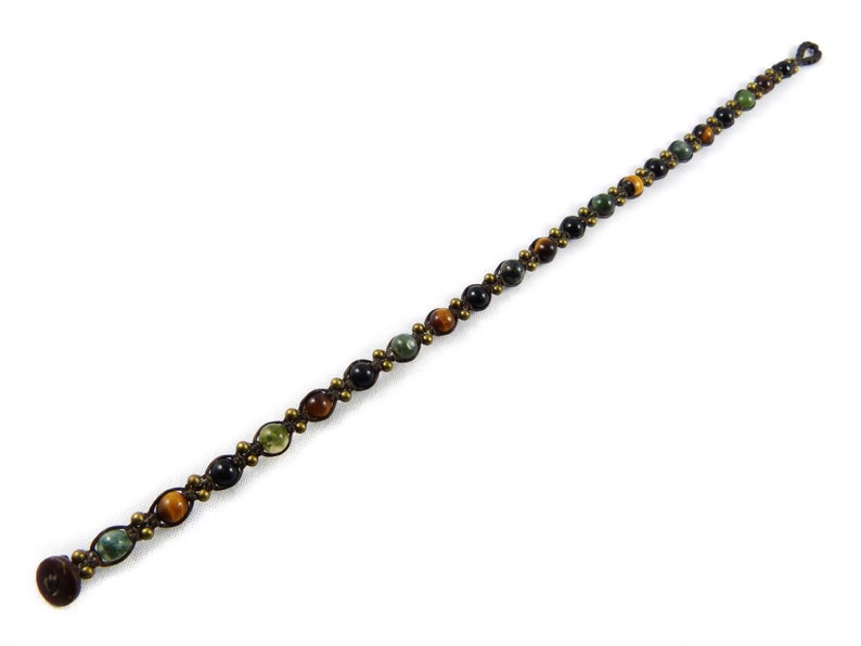 Anklet Real Pearls Stars Macrame Thailand Boho Tribal Surfer Custom Size