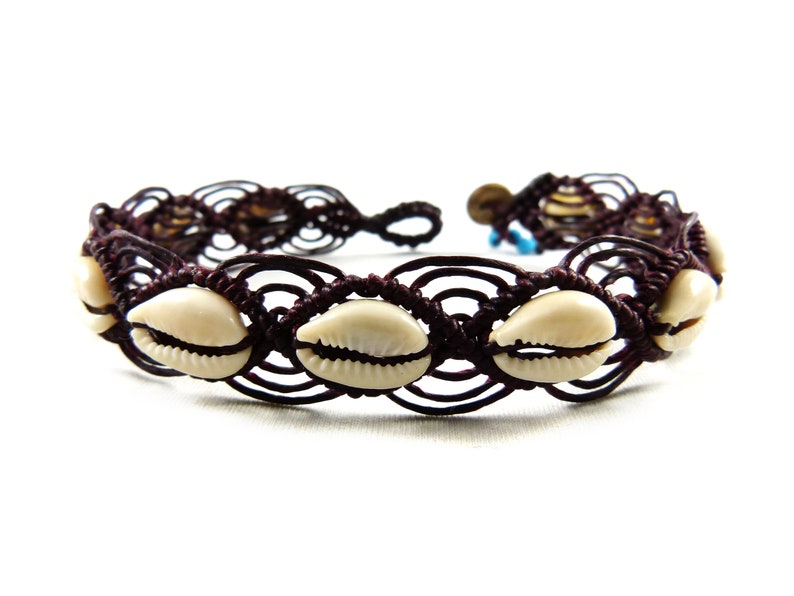 Anklet with Cowrie Shells Thailand Macrame Tribal Surfer Body Jewellery image 2