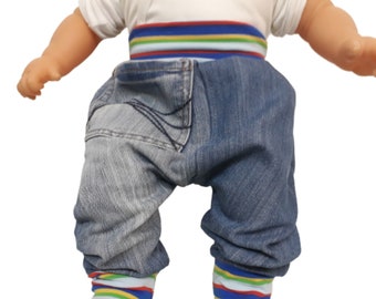 recycled jeans baby harempants ca. 6 month till ca. 18 month