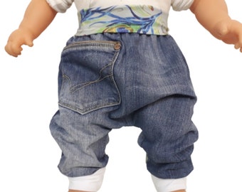 recycled jeans baby harempants ca. 6 month till ca. 18 month