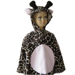 giraffe halloween / fasching kostüm cape poncho für kleinkinder fellimitat