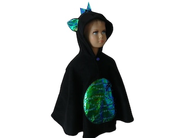 dragon halloween carnival costume cape for toddlers black