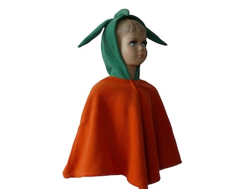 karotte halloween fasching kostüm cape poncho für kleinkinder