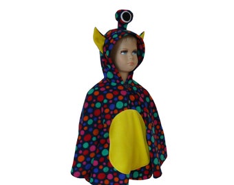 monster alien halloween carnival costume cape poncho for toddlers