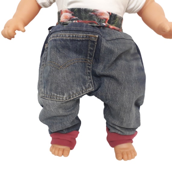 Jeans reciclados pantalones encerados para bebé talla 62 a